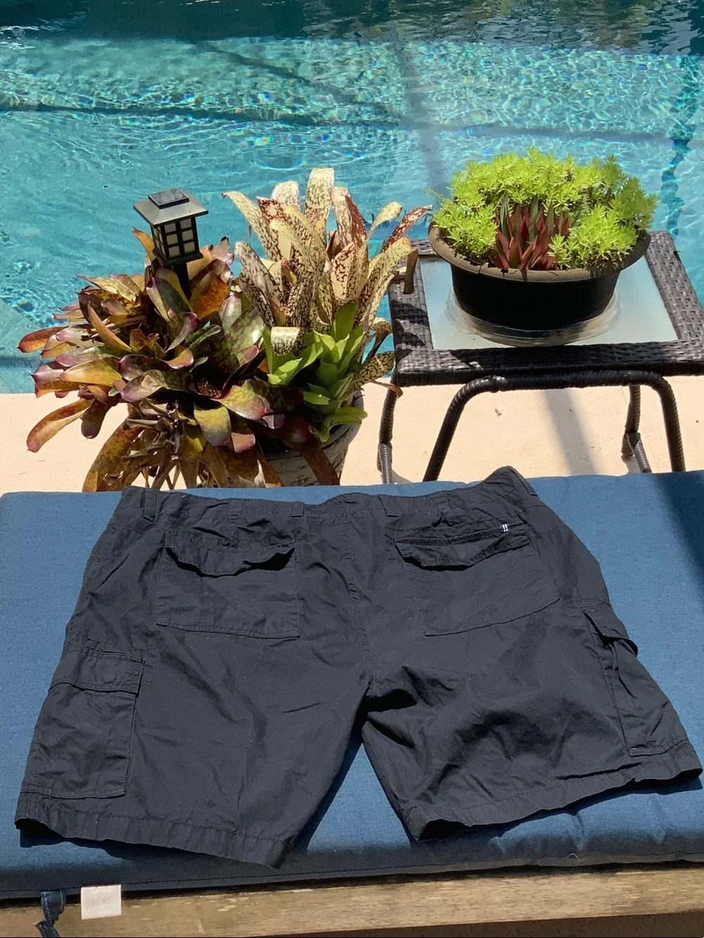 Nautica Men's Black Cargo Shorts with Utility Pockets